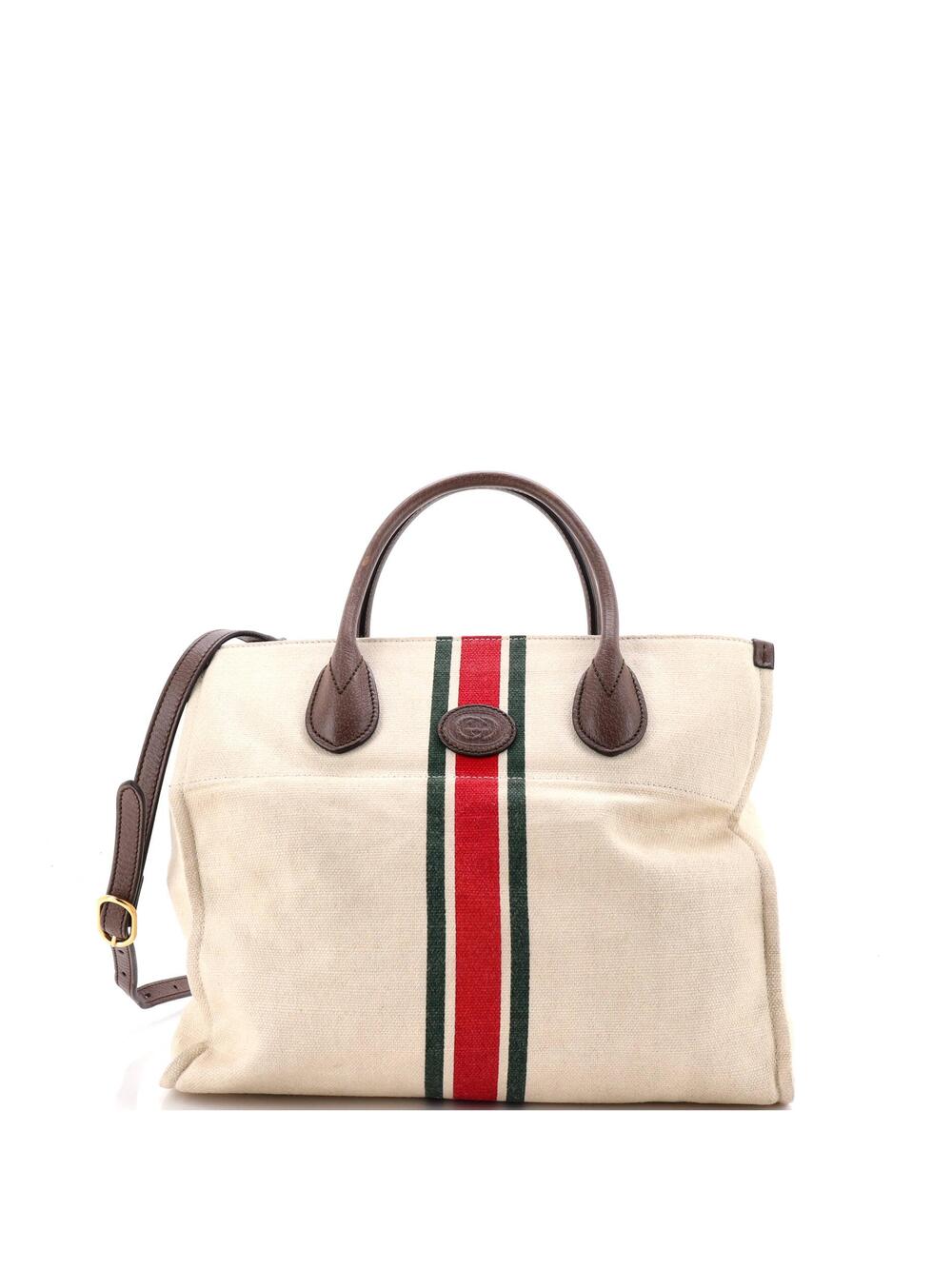 Gucci Foldable Web Tote Canvas With #347981G10B